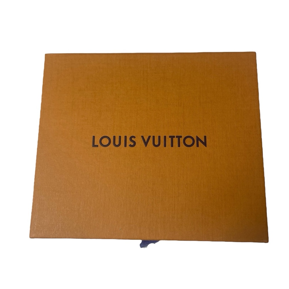 Louis Vuitton Drawer Gift Storage Empty Box Orange Navy Small 6” x 5” x 1 5/8”